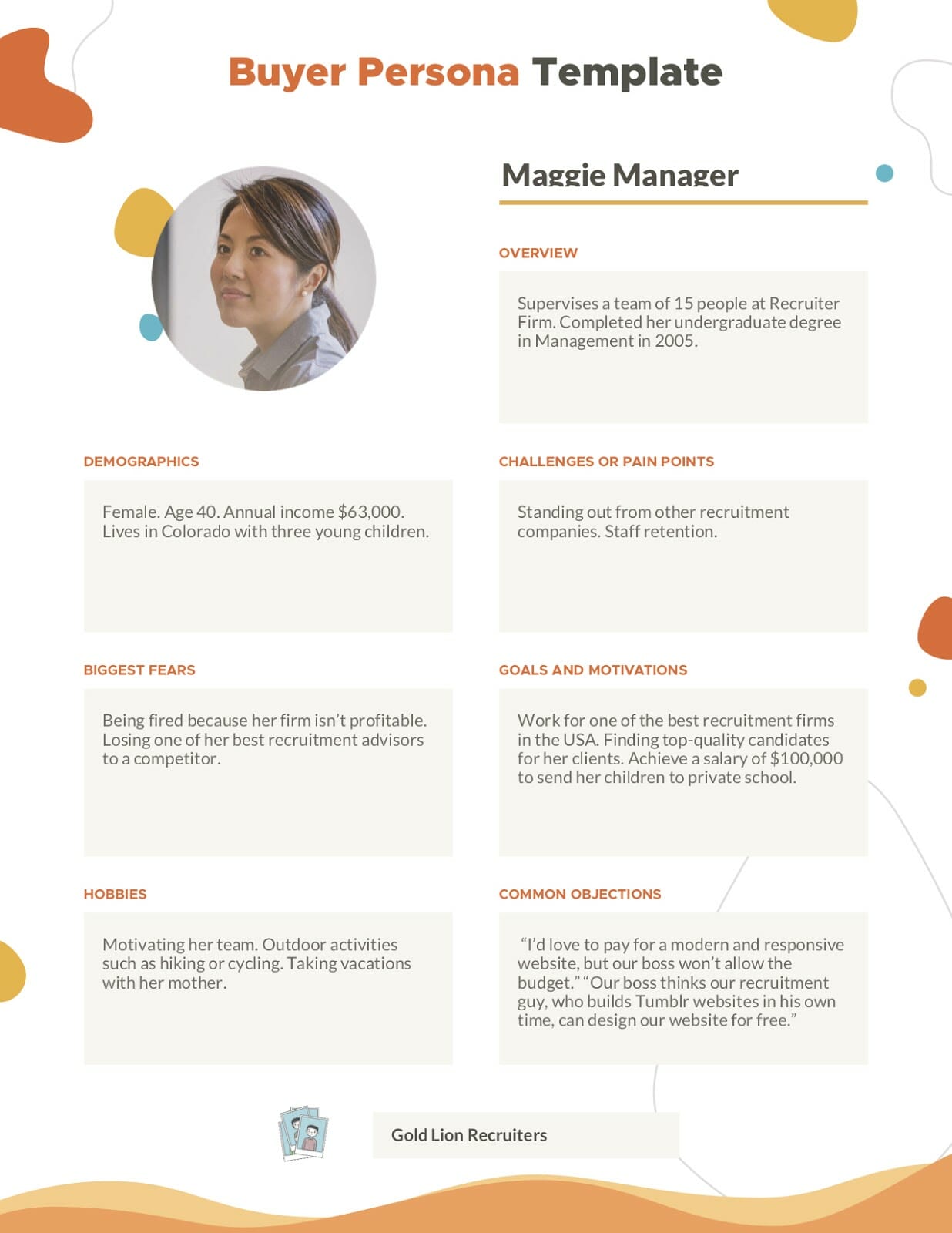 Buyer Persona Maggie Manager 1