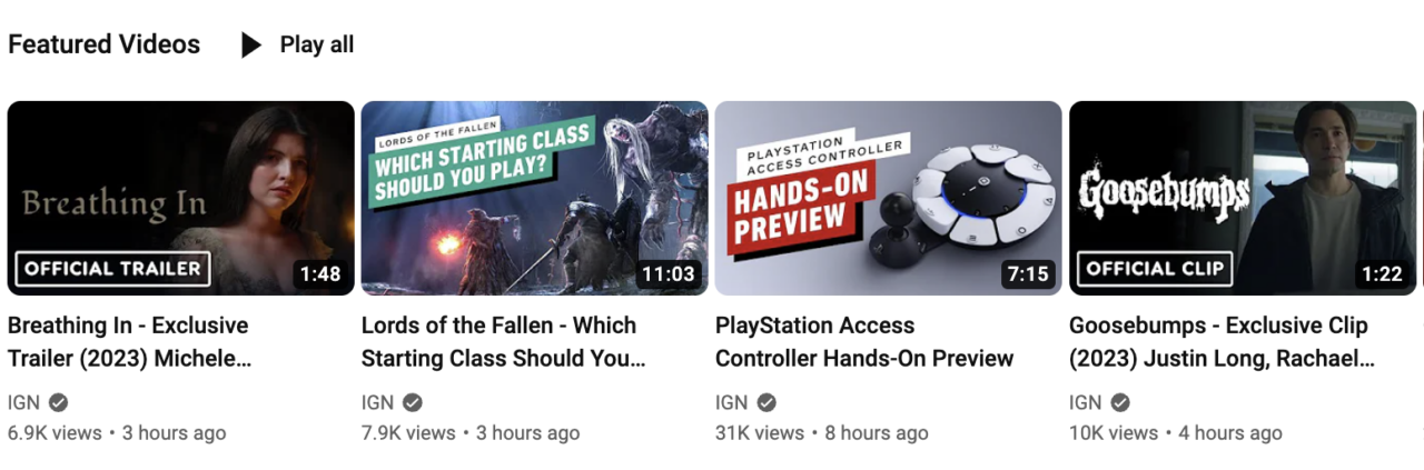 IGN YouTube channel